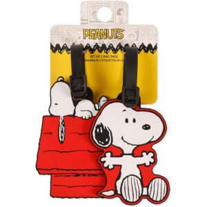 Peanuts Snoopy Set Di 2 Luggage Labels Peers Hardy