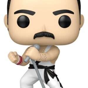 Queen Pop! Rocks Vinile Figura Freddie Mercury (white Singlet) 9 Cm Funko