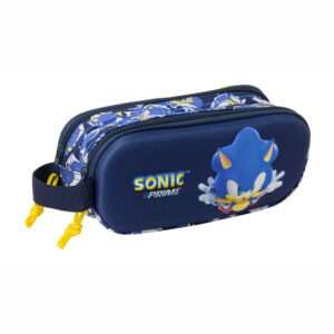 Sonic City 3D double pencil case Safta