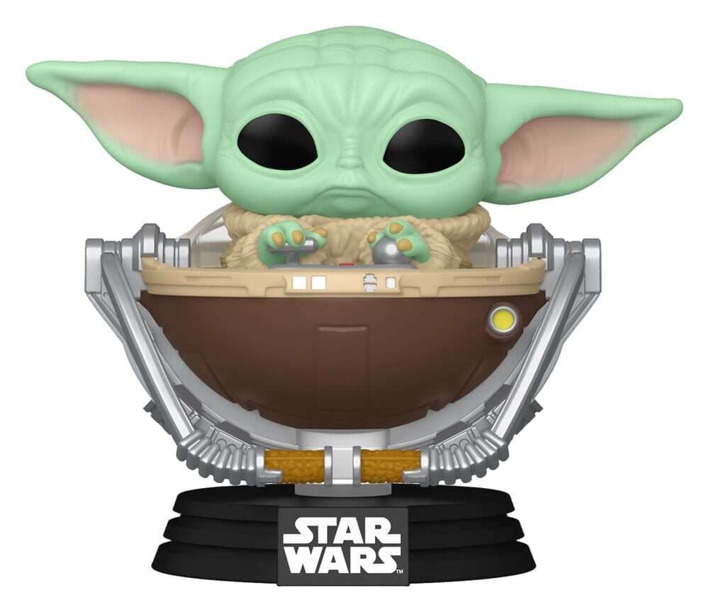 Star Wars: The Mandalorian E Grogu Pop! Vinile Bobblehead Figura Grogu In Pram 9 Cm Funko
