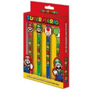 Super Mario Erasable Gel Pen 4-Pack Pyramid International