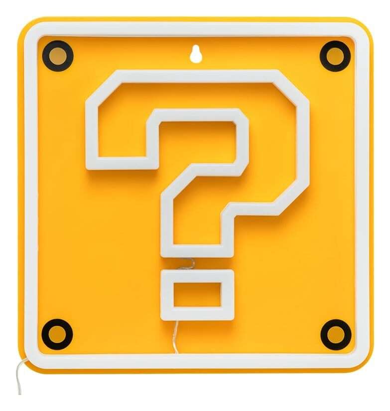 Super Mario LED Neon Wall Lamp Question Block 24 X 24 Cm Paladone Products
