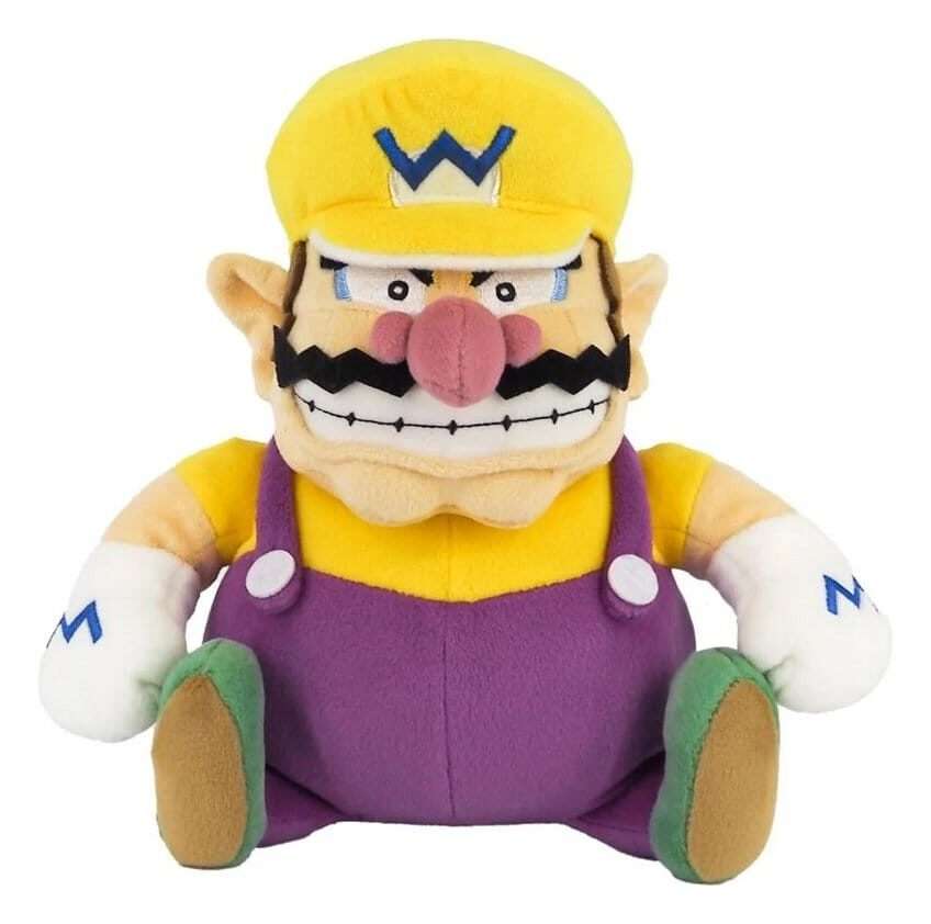 Super Mario Peluche Figura Wario 25 Cm Sanei