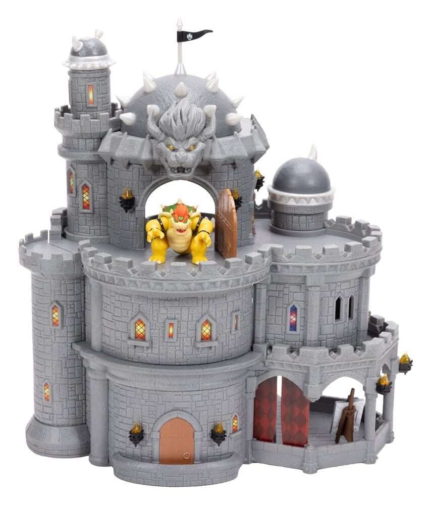 The Super Mario Galaxy Movie Deluxe Playset Con 1 Mini Figura Bowser Castle Jakks Pacific