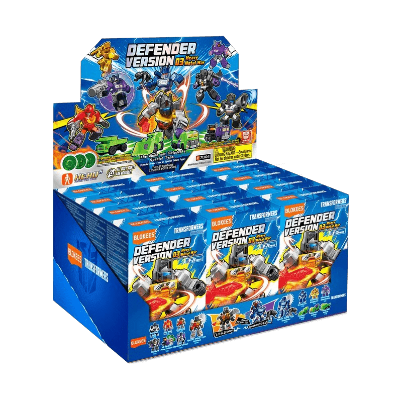 Transformers Defender Version 03 Model Kit Blind Box Set (12) 6 Cm Blokees