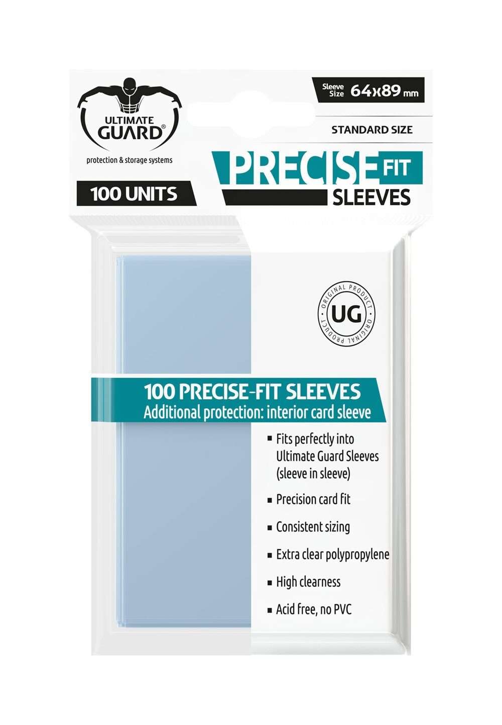 Ultimate Guard Precise-Fit Sleeves Standard Size Transparent (100) Ultimate Guard