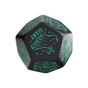 Viridian Jumbo Dice Monster Generator Die D12 Black Q Workshop