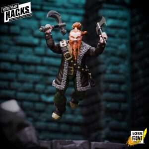 Vitruvian H.a.c.k.s. Action Figura Dwarf Mercenary Grimgrom Boss Fight Studio