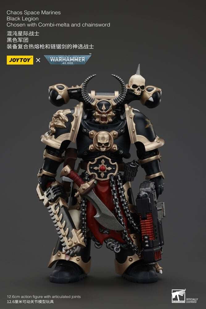 Warhammer 40k Actionfigur Chaos Space Marines Black Legion Chosen Con Combi-melta E Chainsword 20 Cm Joy Toy (cn)