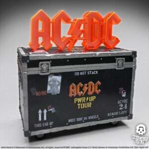 Ac/dc Rock Ikonz On Tour Statua Pwr Up Tour Road Case Knucklebonz