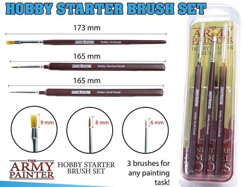 ARMY PAINTER HOBBY STARTER BRUSH SET ACCESSORI PER MODELLISMO
