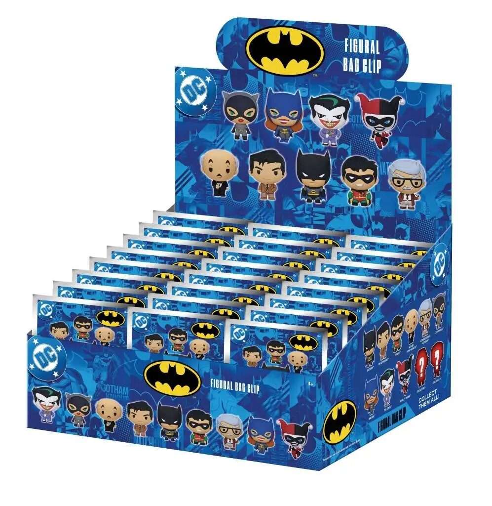 BATMAN ANIMATED BAG CLIP BLIND BOX DISPLAY (24) Moschettone MONOGRAM