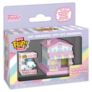 Bitty POP figure Town Hello Kitty and Friends Chef Cinnamoroll With Cafe Cinnamoroll Funko