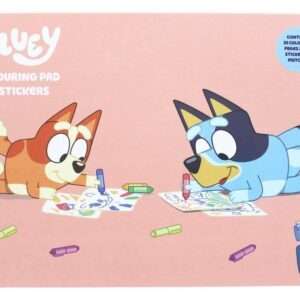 Bluey Colouring Book A4 & Sticker Set Thumbs Up