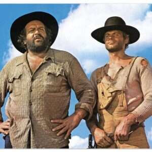 Bud Spencer & Terence Hill Tin Sign Blue Sky 20 X 30 Cm Blechwaren Fabrik Braunschweig