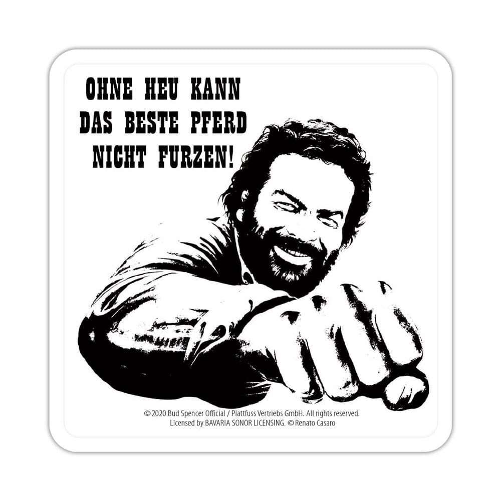 Bud Spencer Tin Sottobicchieri Faust Pferd 10 X 10 Cm Blechwaren Fabrik Braunschweig