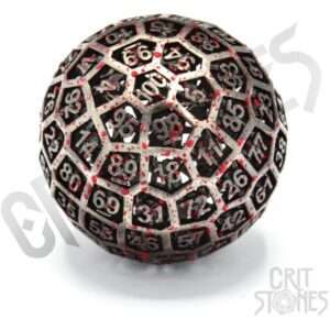 CritStones Hollow Metal Dice D100 Centigrave Glassstaff