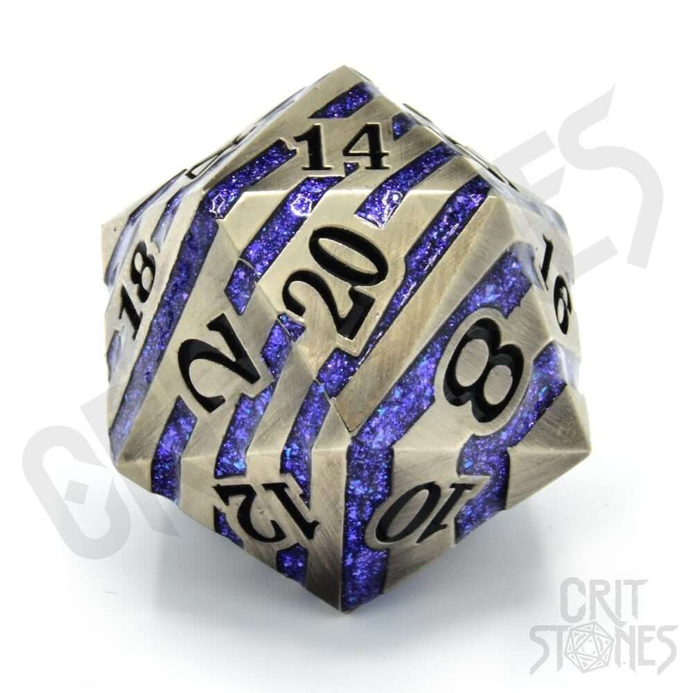 CritStones Metal Dice D20 Engraved Elder 3 Cm Glassstaff