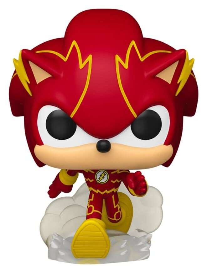 Dc X Sonic The Hedgehog Pop! Heroes Vinile Figura Sonic As The Flash 9 Cm Funko