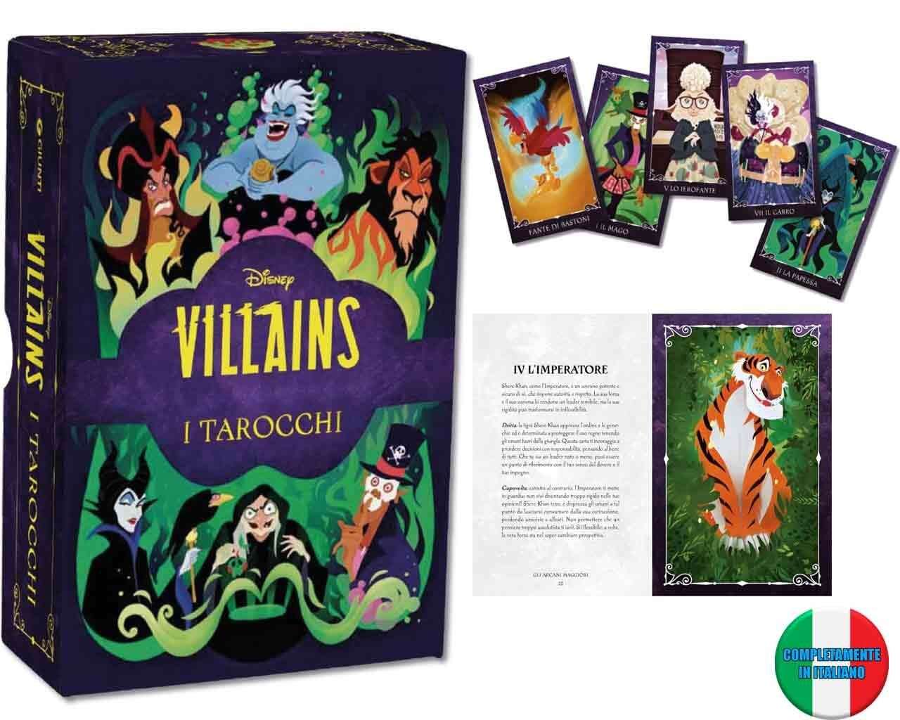 DISNEY VILLAINS TAROCCHI BOX Carte Da Gioco GIUNTI EDITORE