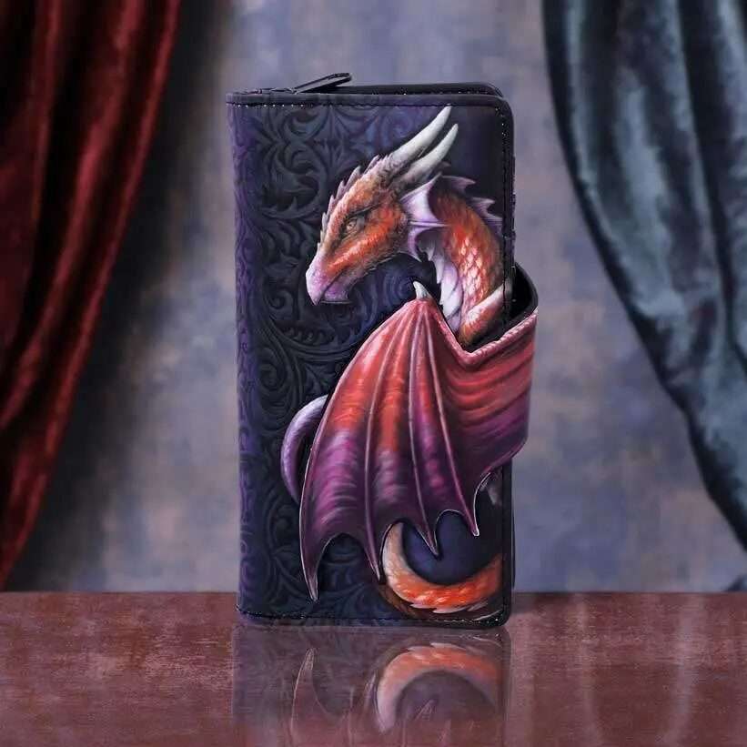Dragon Take Flight Red Embossed Portafoglio Portafogli Nemesis Now