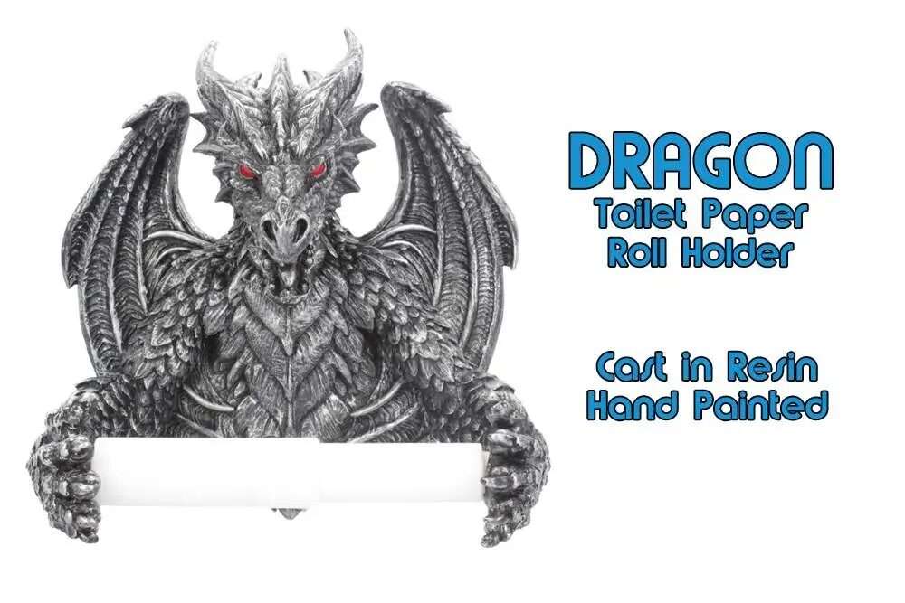 DRAGON TOILET PAPER HOLDER Accessori Casa NEMESIS NOW