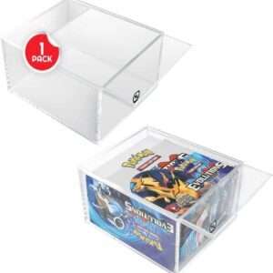 Evoretro Acrylic Display Case For Booster Boxes / Elite Trainer Boxes Ver. 1 With Sliding Lid Evoretro