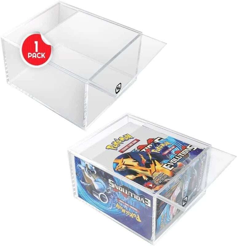 Evoretro Acrylic Display Case For Booster Boxes / Elite Trainer Boxes Ver. 1 With Sliding Lid Evoretro