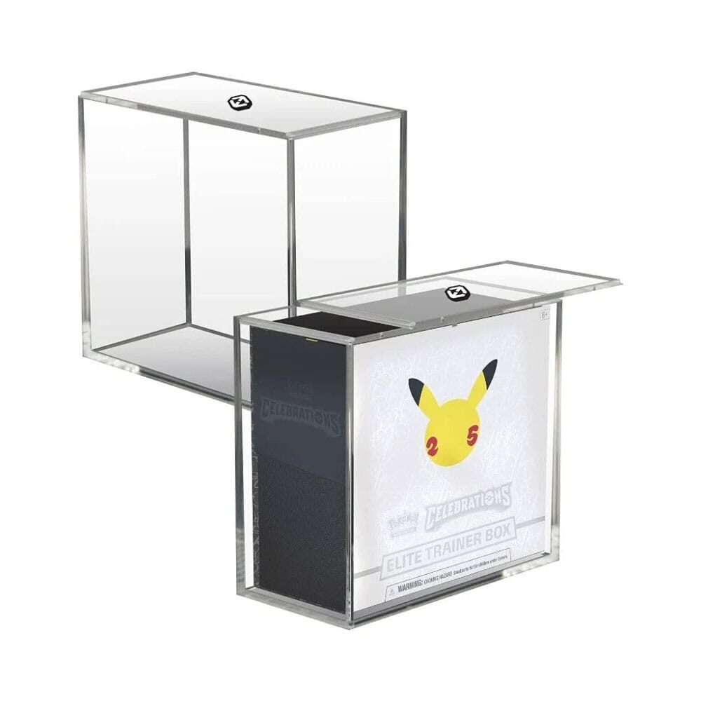 Evoretro Acrylic Display Case For Booster Boxes / Elite Trainer Boxes Ver. 2 With Sliding Lid Evoretro