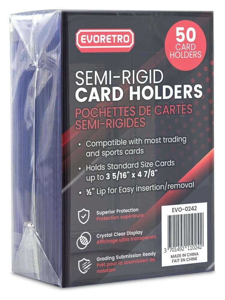 Evoretro Card Holders 50-Pack Semi-Rigid 8 X 12 Cm Evoretro