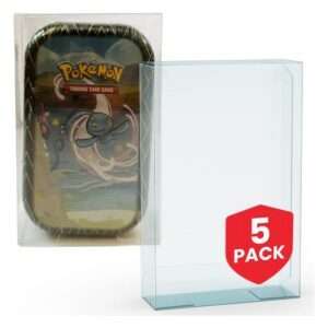 Evoretro PET Protectors 5-Pack For Pokémon Small Tins 8x3x13cm Evoretro