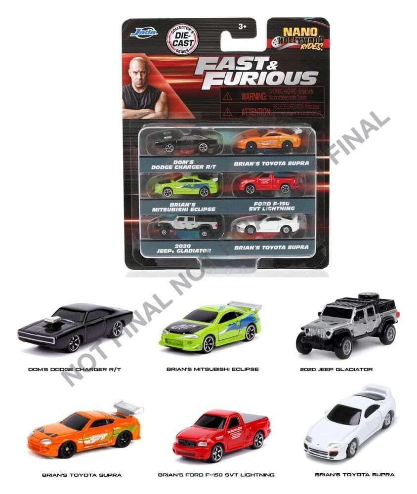 Fast & Furious 6-Pack Nano Cars Jada Toys