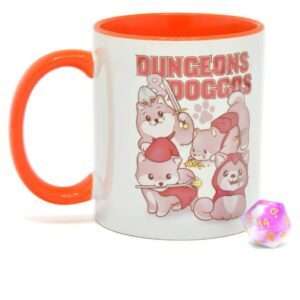 Glassstaff Regalo Set Tazza & Dice D20 Dungeons & Doggos Glassstaff
