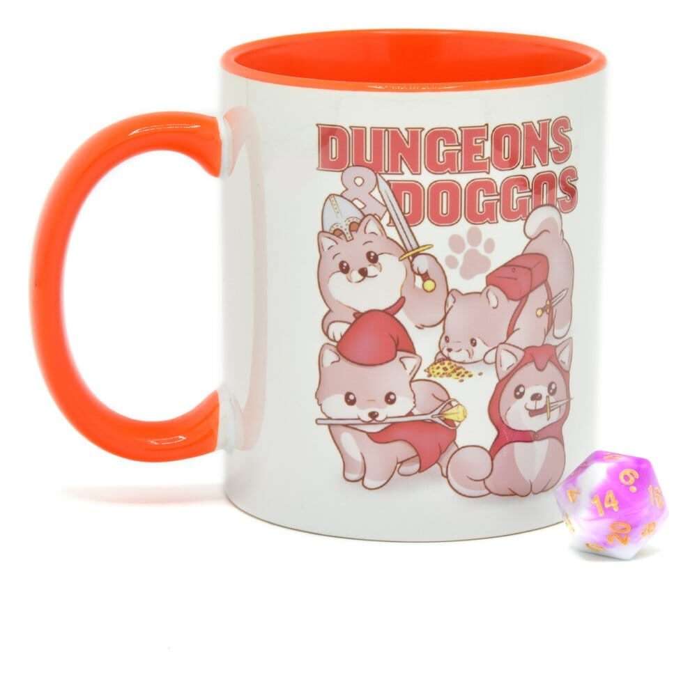 Glassstaff Regalo Set Tazza & Dice D20 Dungeons & Doggos Glassstaff