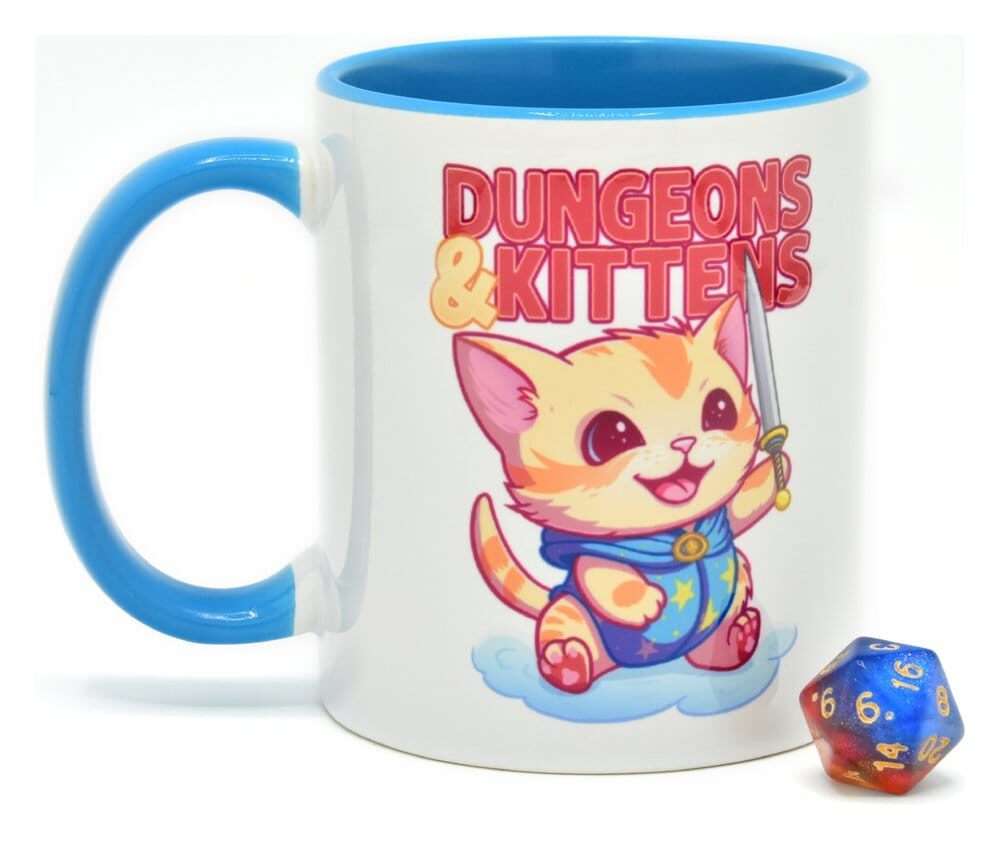 Glassstaff Regalo Set Tazza & Dice D20 Dungeons & Kittens Glassstaff