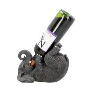 Guzzlers Grey Elephan Wine Bottiglia Holder Accessori Nemesis Now