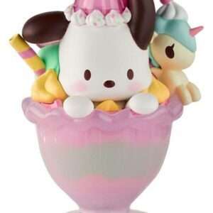 Hello Kitty Window Box Figura Fast Food Pochacco Pink Unicorn Sundae 9 Cm Tokidoki