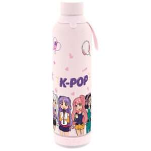 K-Pop Pink thermal bottle with speaker 600ml Lovely Story