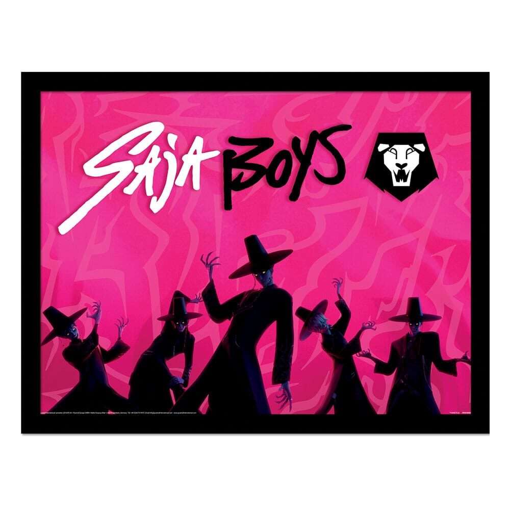 Kpop Demon Hunters Da Collezioneprint Framed Poster Saja Boys Idol Pyramid International