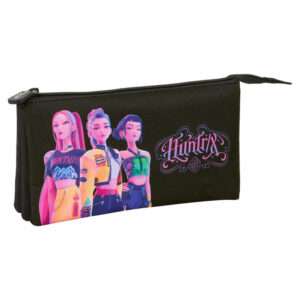 Kpop Demon Hunters Negra pencil case Safta