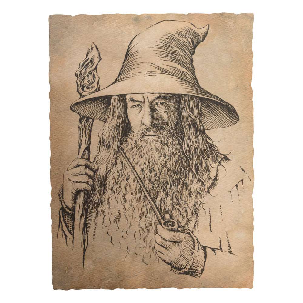 Lo Hobbit Art Print Portrait Of Gandalf The Grey 21 X 28 Cm Weta Workshop