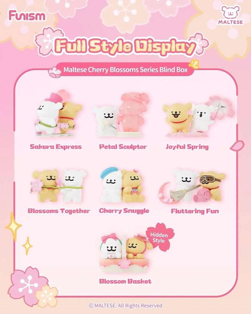 Maltese Cherry Blossoms Series Mini Figures 10 Cm Funism