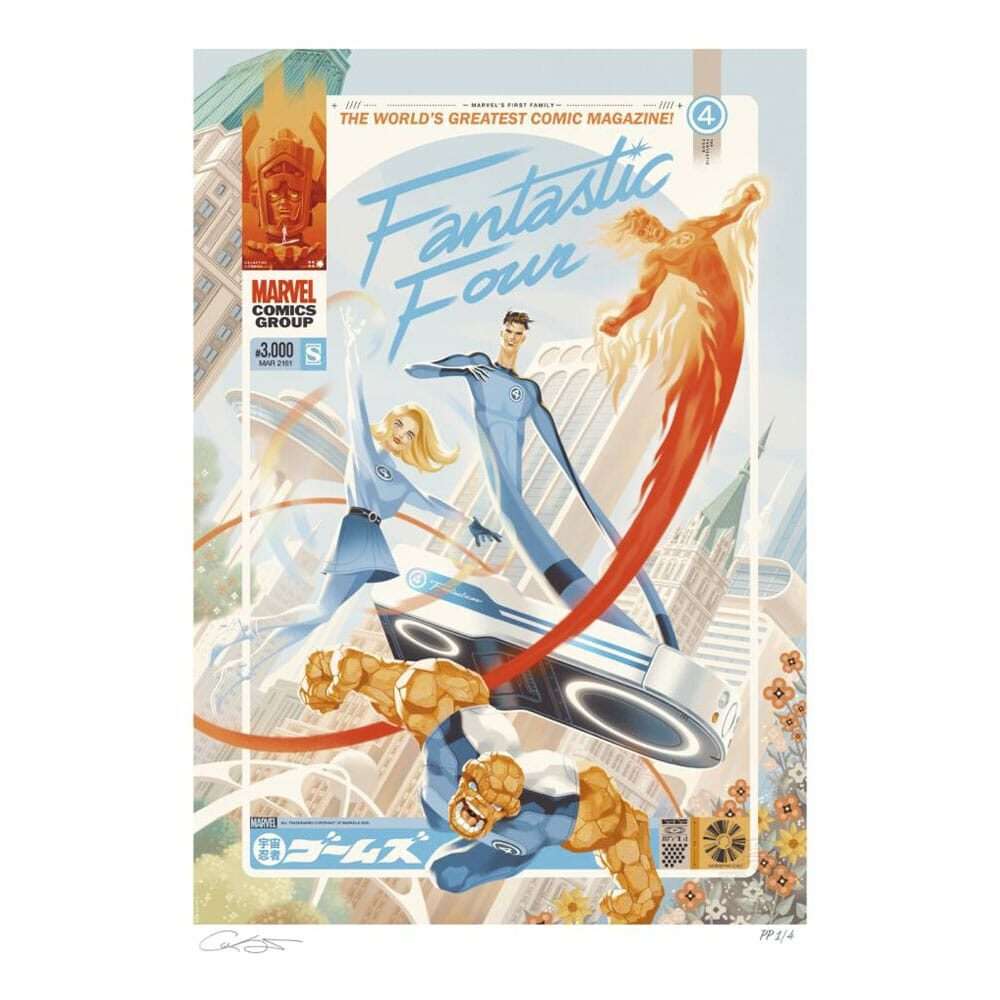 Marvel Fantastic Four -48 Art Print Marvel's First Family: The Fantastic Four! 61 X 41 Cm - Unframed Sideshow Collectibles