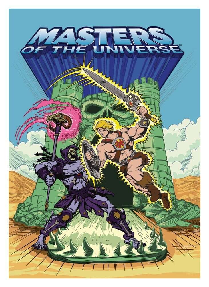 Masters Of The Universe Art Print He-Man & Skeletor Limited Edition 42 X 30 Cm FaNaTtik