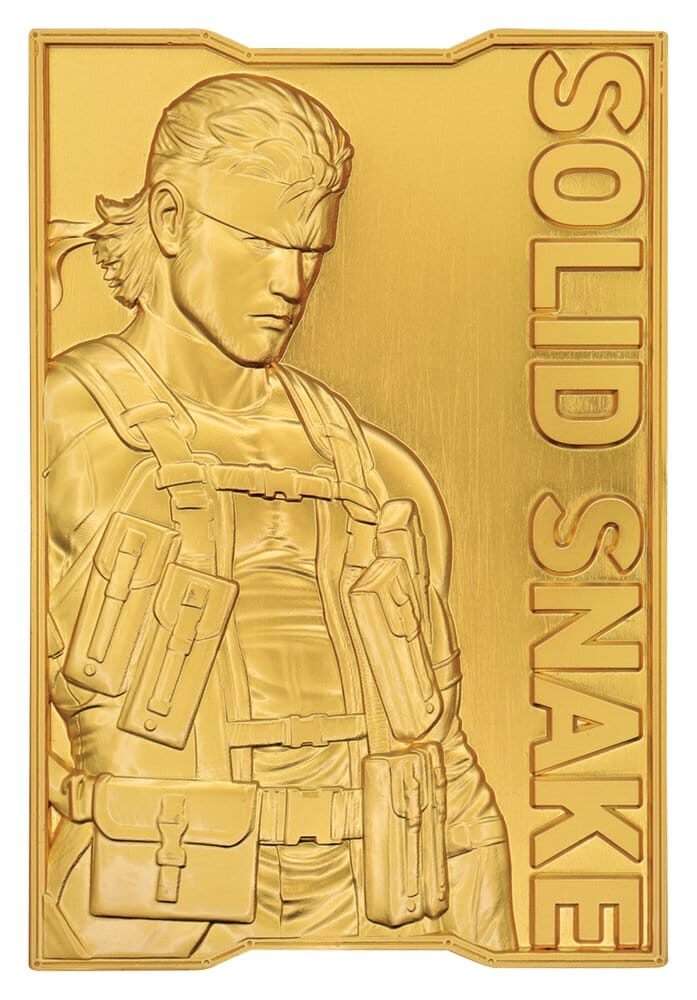 Metal Gear Solid 2 Ingot Snake 24k Gold Plated Edizione Limitata Fanattik