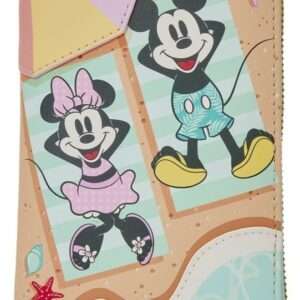 Mickey & Minnie Beach Fun Zip Around Wallet Loungefly
