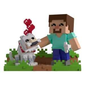 Minecraft Vinile Figura Taming A Wolf 10 Cm Youtooz
