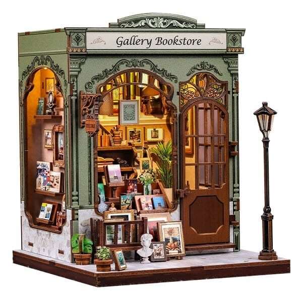 Miniature House Model Kit Gallery Bookstore 20 X 16 Cm CuteBee
