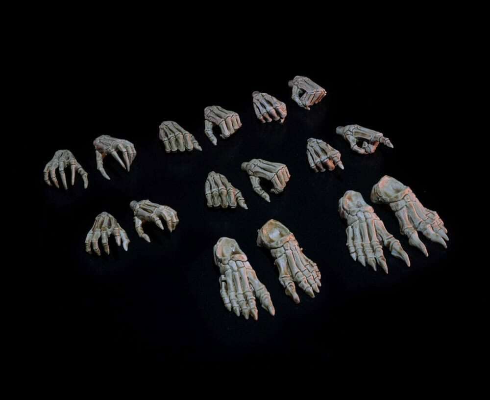 Mythic Legions: Necronominus Action Figura Accessory Skeletons Of Necronominus Hands/feet Pack Four Horsemen Toy Design