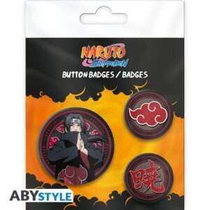 NARUTO SHIPPUDEN ITACHI & AKATSUKI BADGE PACK Badge Pack Abystyle Studio